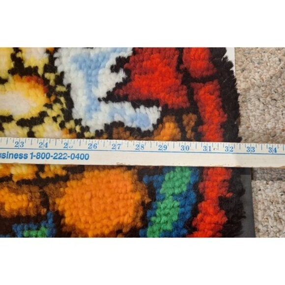 Latch hook stained glass candles xmas tree skirt completed 32 inch - Picture 6 of 9